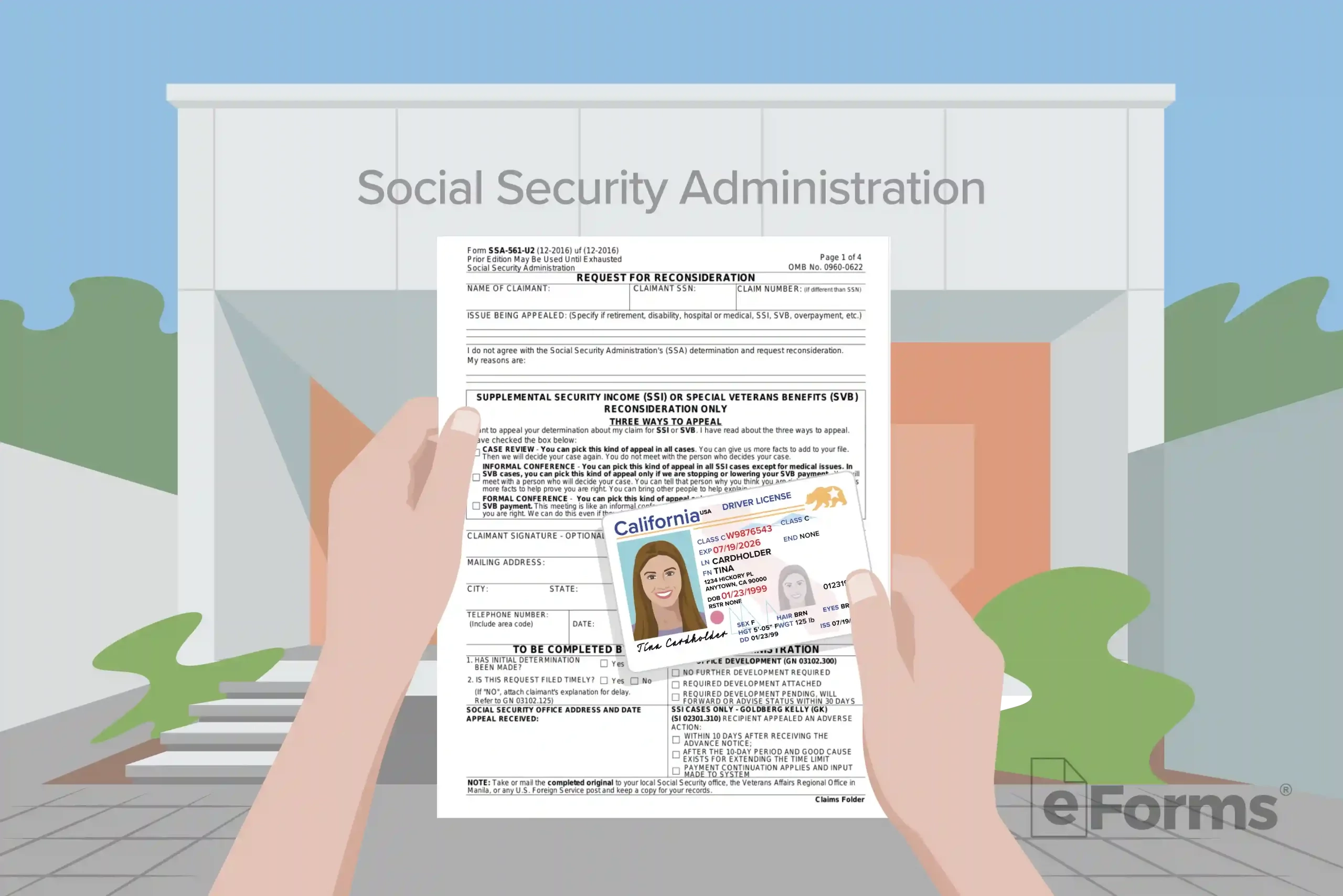 Free Form SSA 561 U2 Social Security Request For Reconsideration 