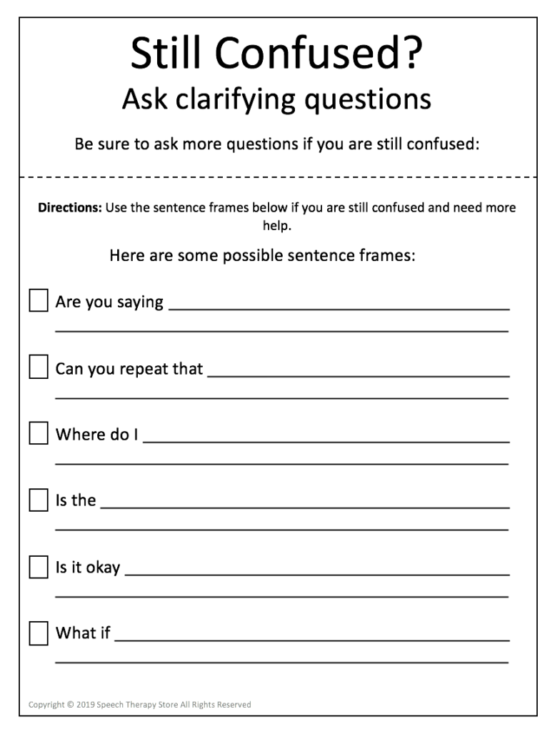 Free High School Self Advocacy Worksheet Everyday Speech 