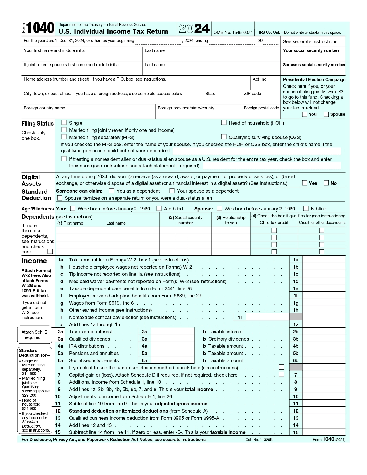 Free IRS Tax Forms For 2025 Fillable Online Download amp Print