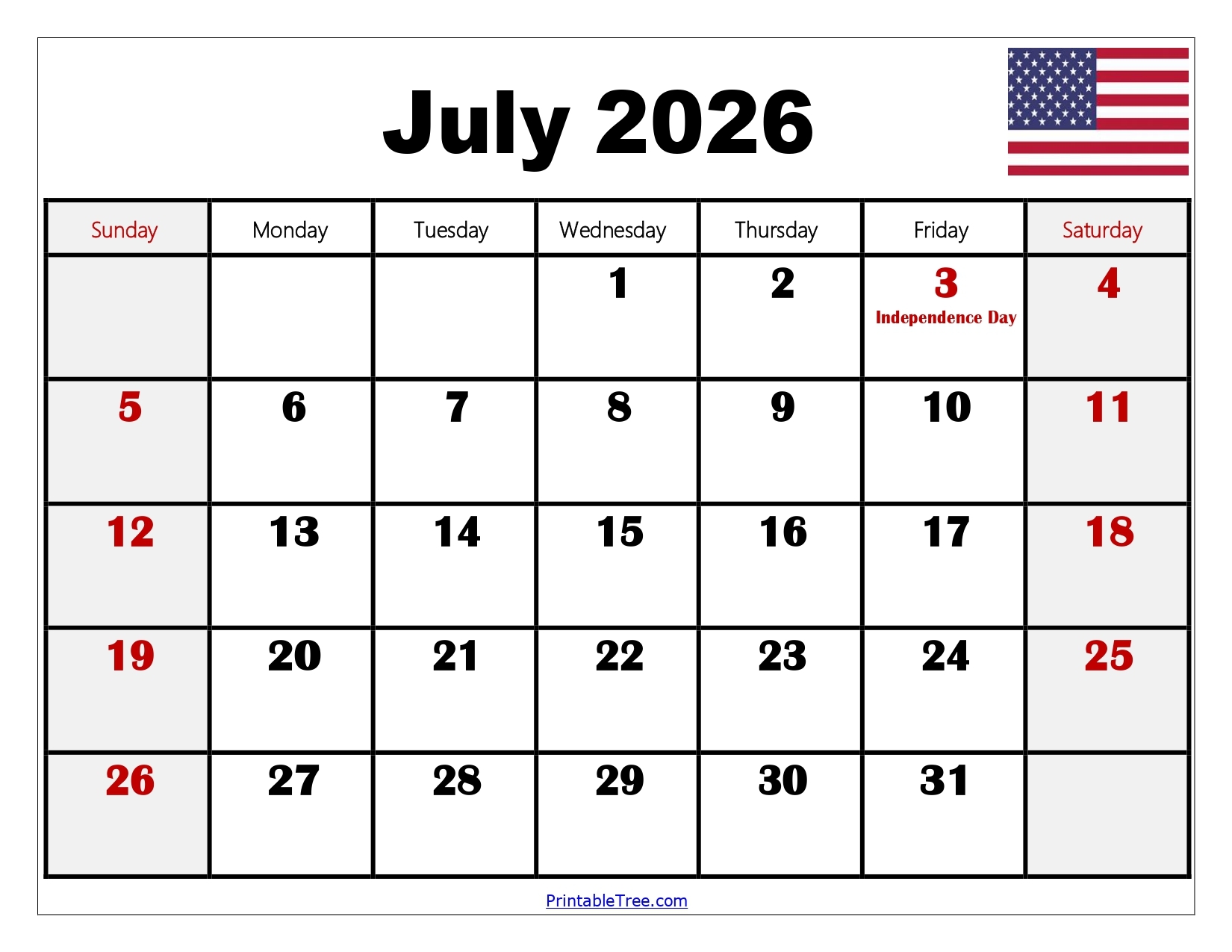 June And July 2026 Calendar