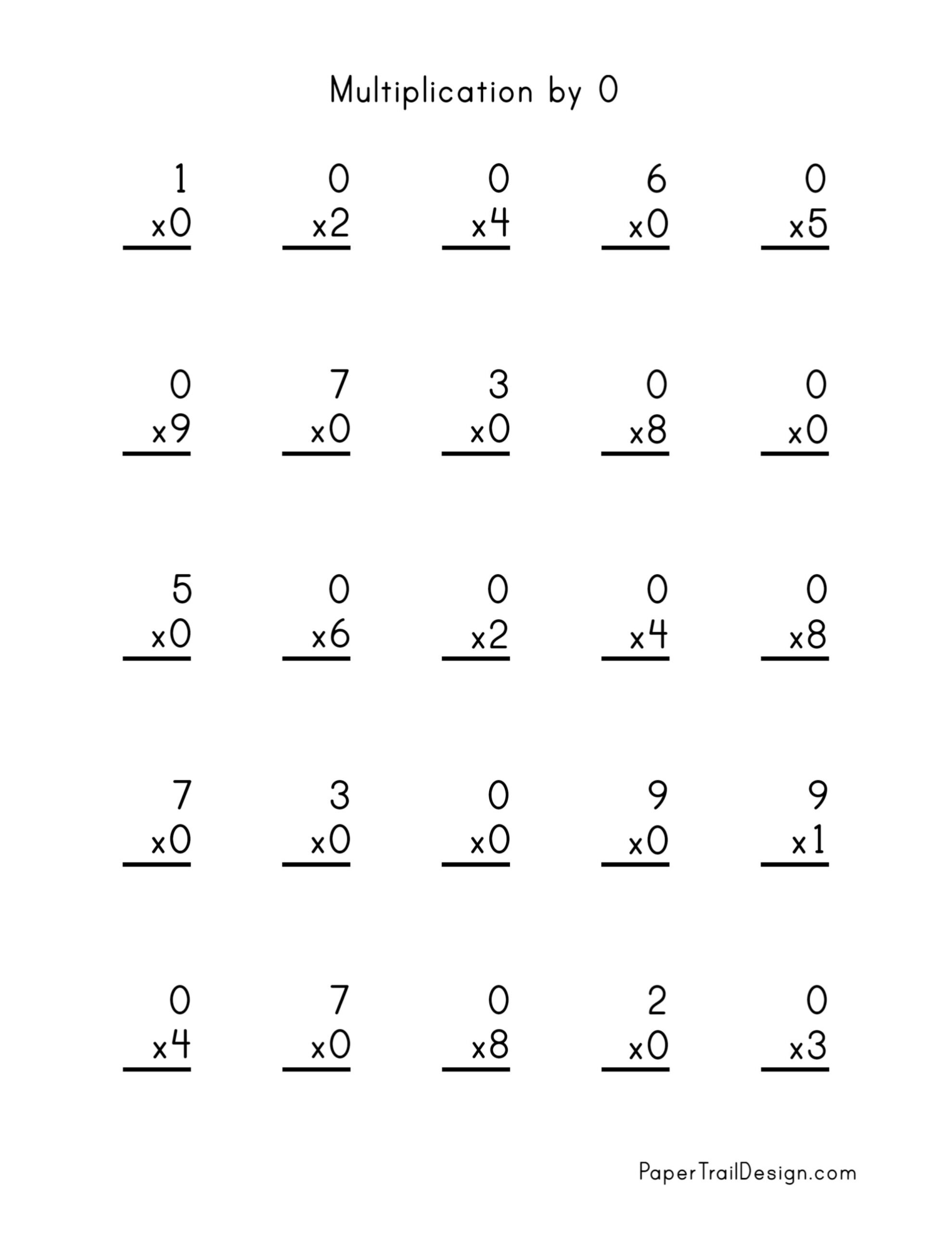 Printable Multiplication Worksheets 1 10
