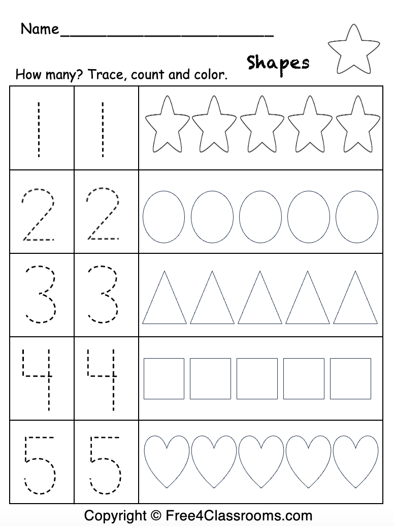 Free Teacher Printable Worksheets For Math