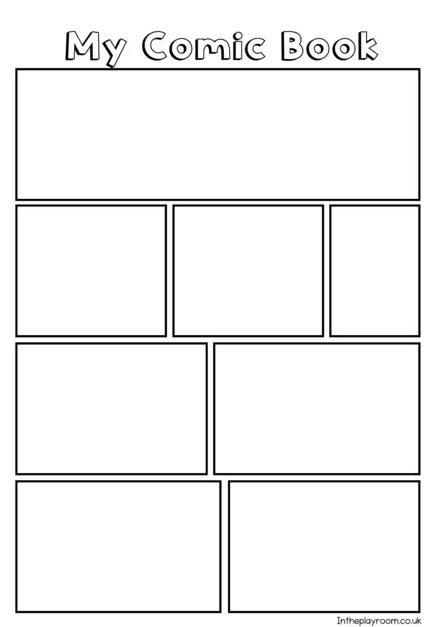 Free Printable Comic Strip Templates For Kids In The Playroom