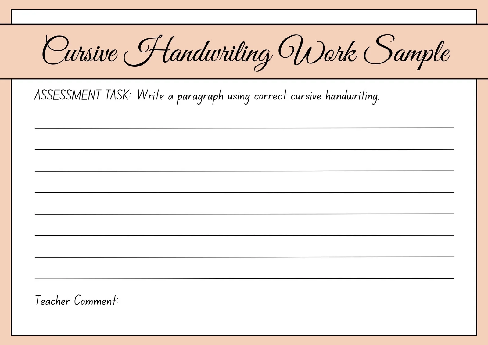 Free Printable Cursive Writing Worksheet Templates Canva