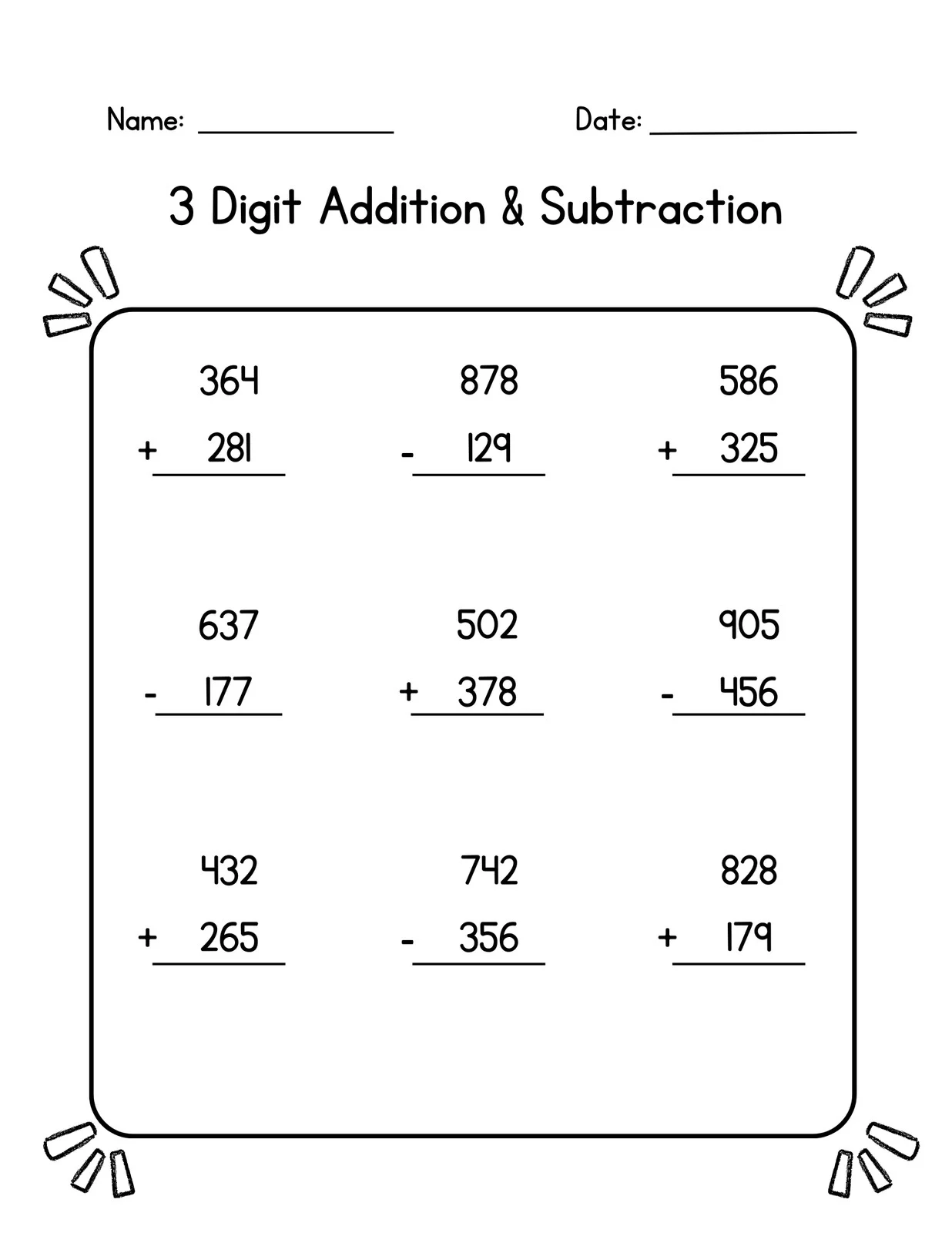 Free Printable Math Worksheets For 3rd Grade