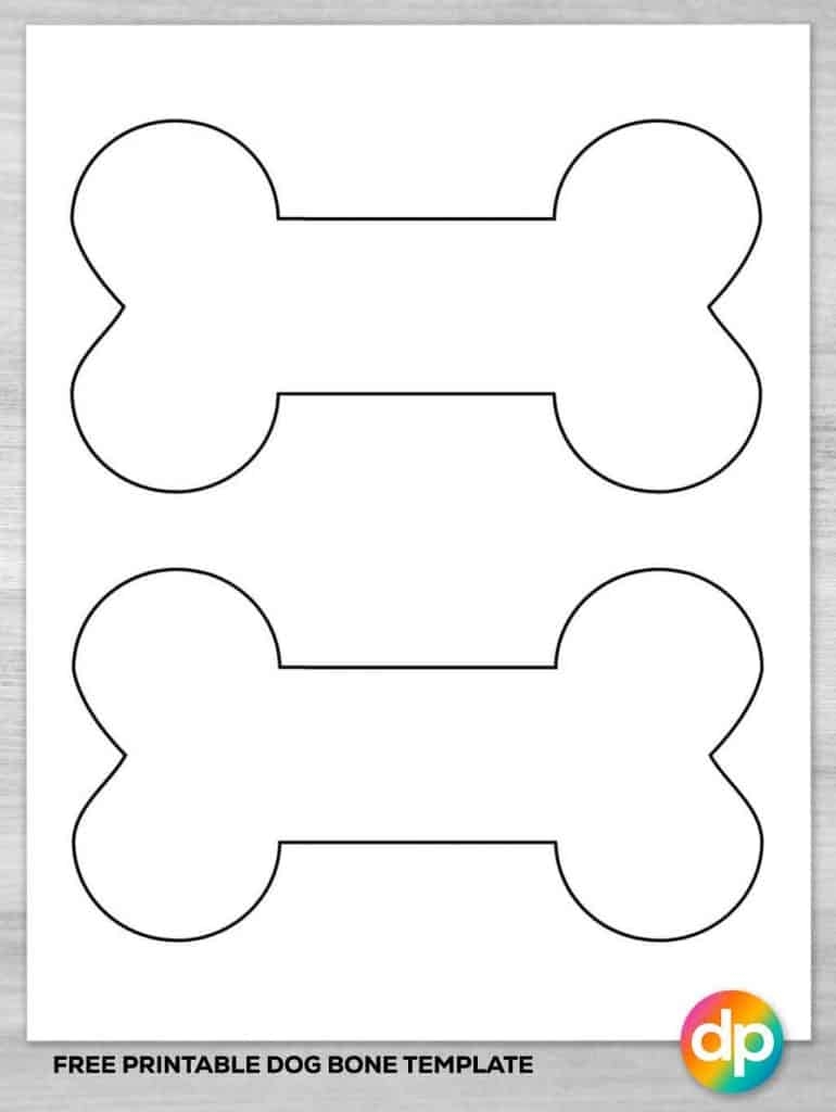 Printable Dog Bone Template