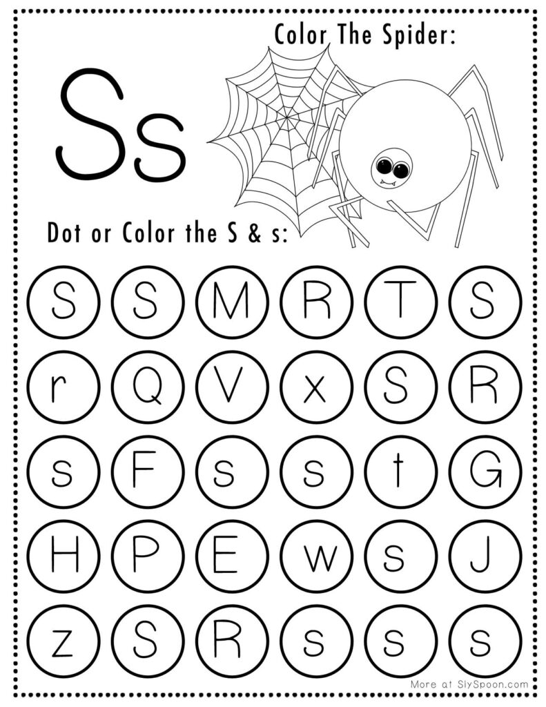 Free Printable Letter S Worksheets Preschool