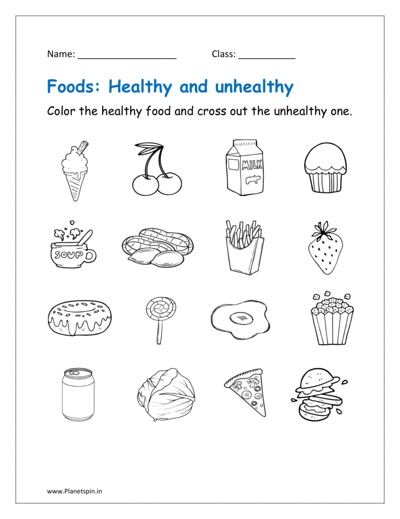 Free Printable Nutrition Worksheets For Kids