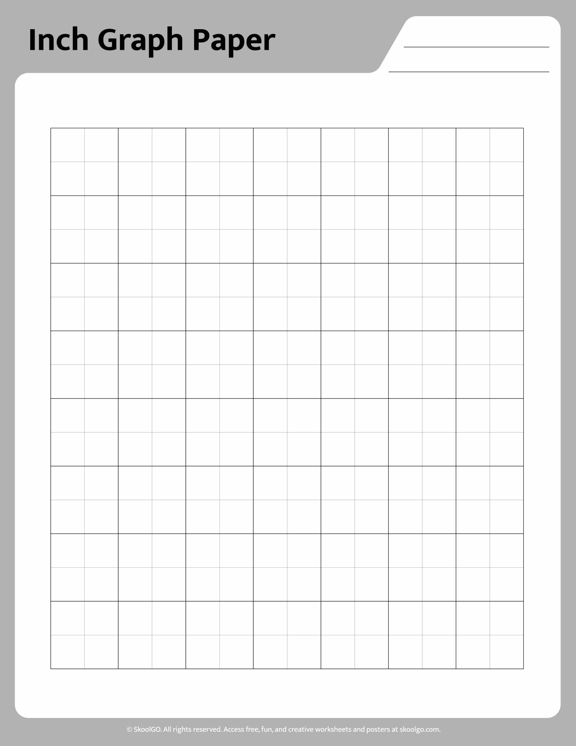 1 Inch Graph Paper Printable Free