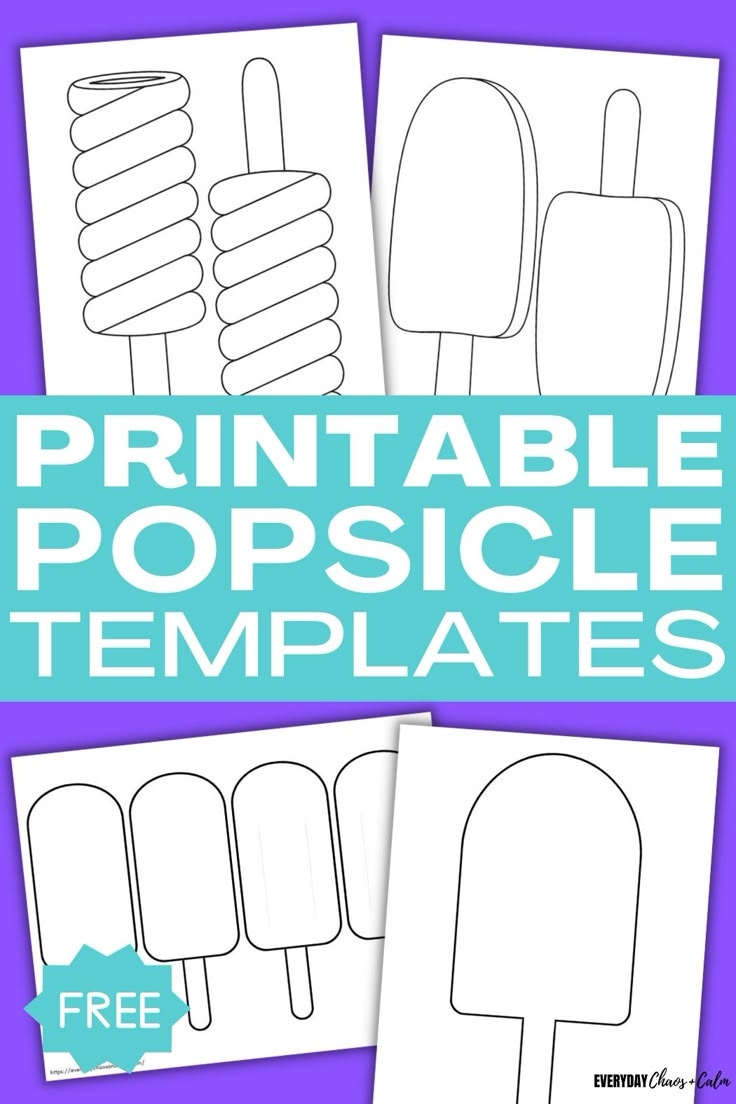 Popsicle Template Printable