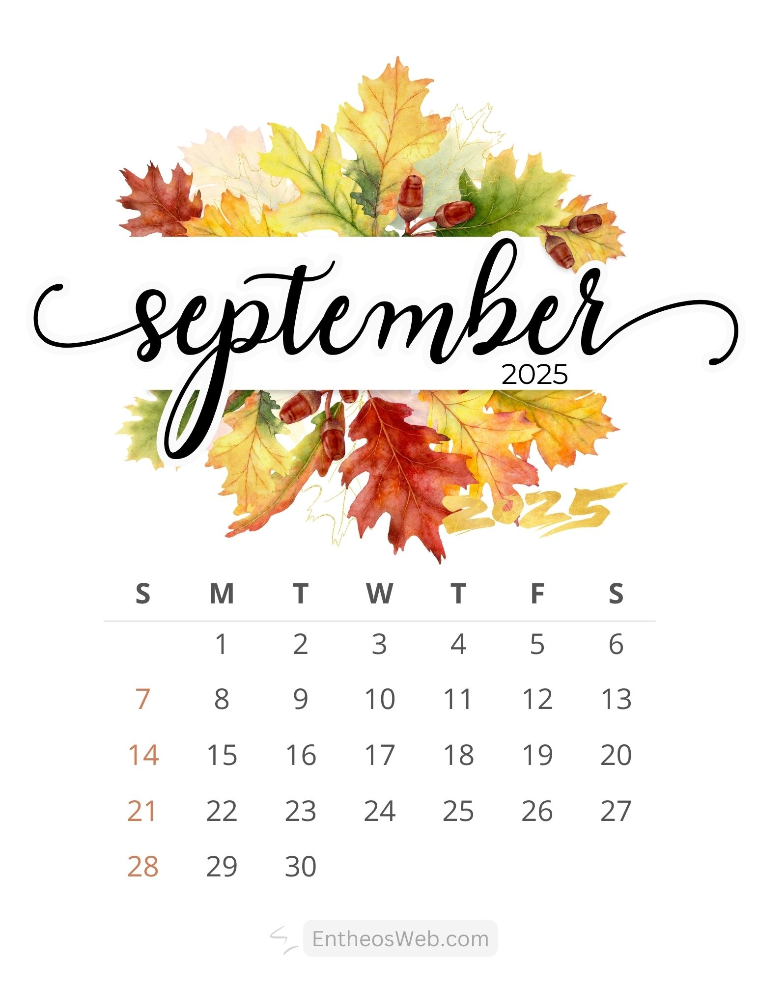 Calendar Design For September