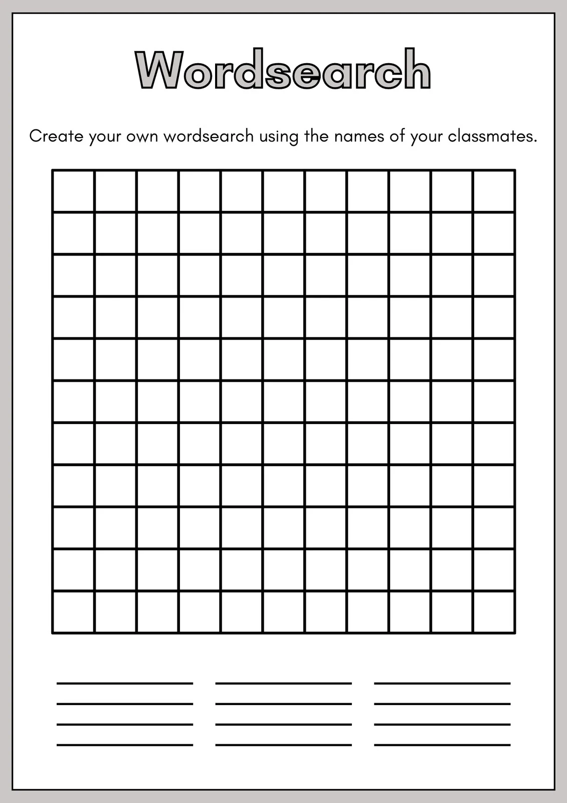 Blank Printable Crossword Puzzles