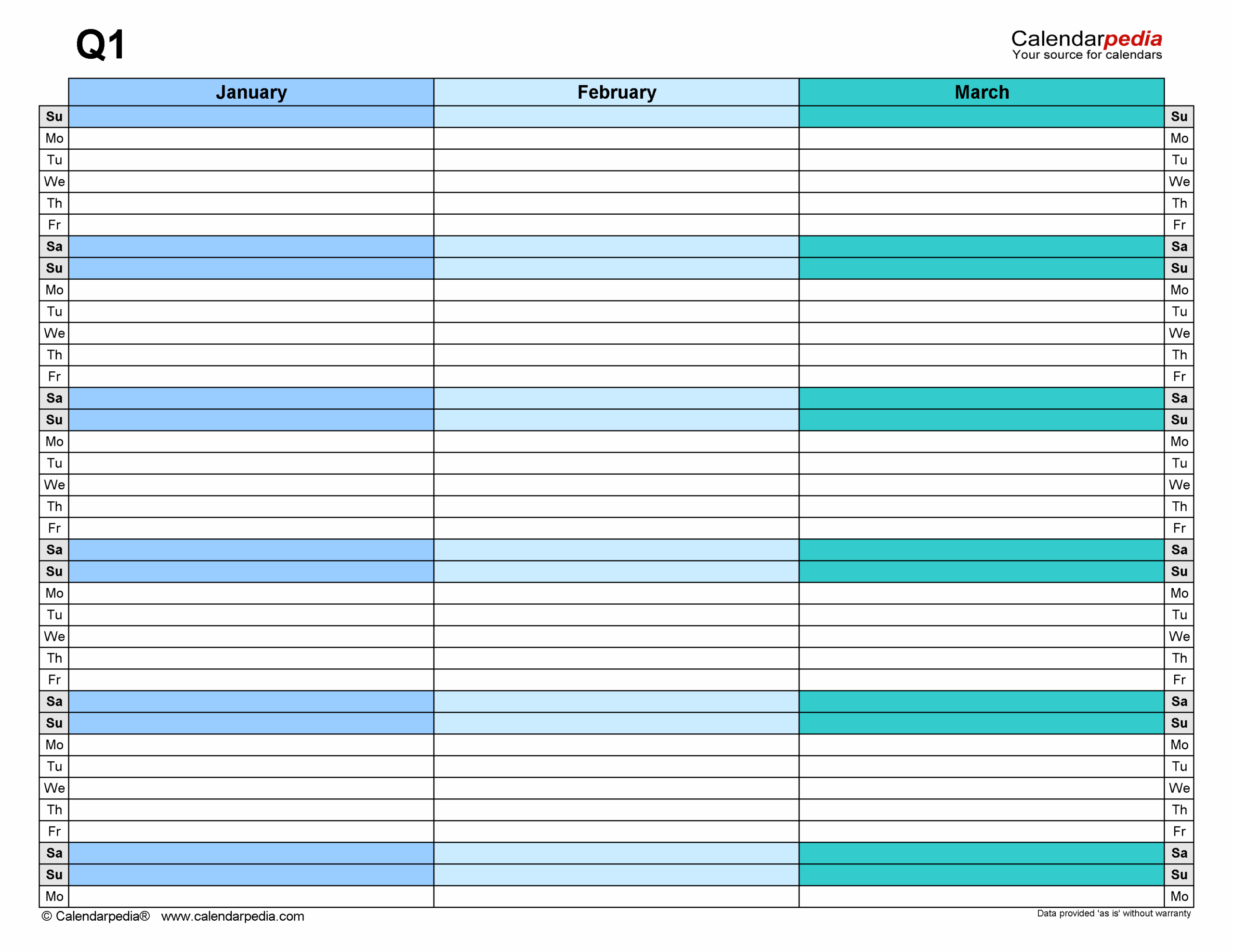 Free Quarterly Planners In PDF Format 12 Templates