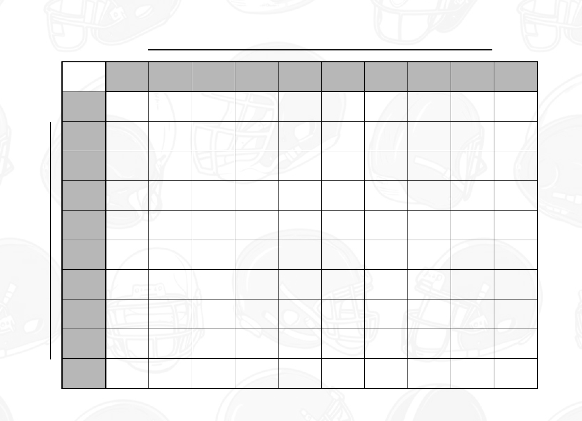 Printable Super Bowl Squares Template