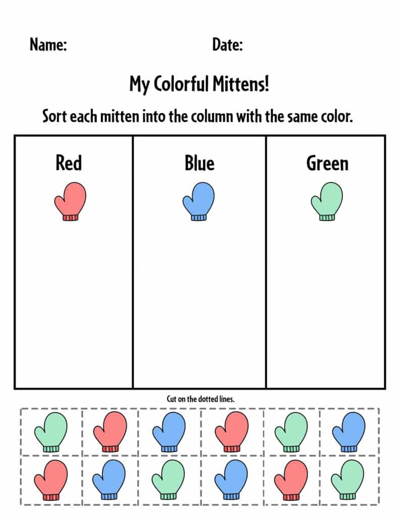 Free Winter Worksheets For Preschool The Hollydog Blog