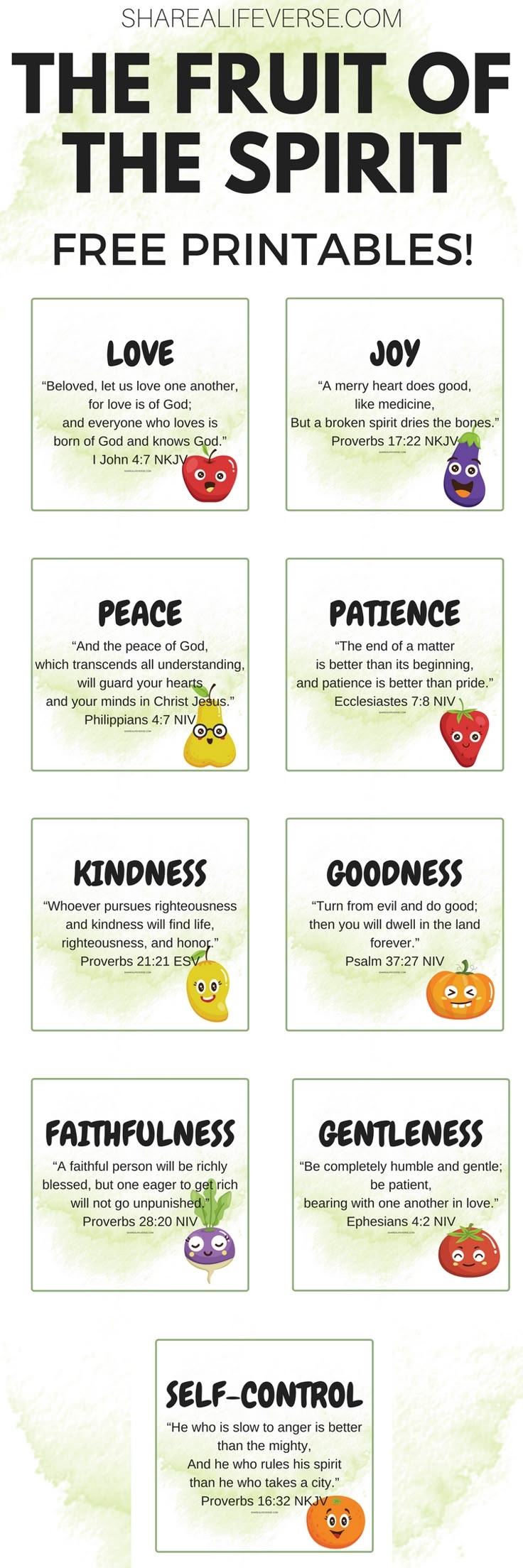 Fruit Of The Spirit Free Printable For Kids And Adults Cute 