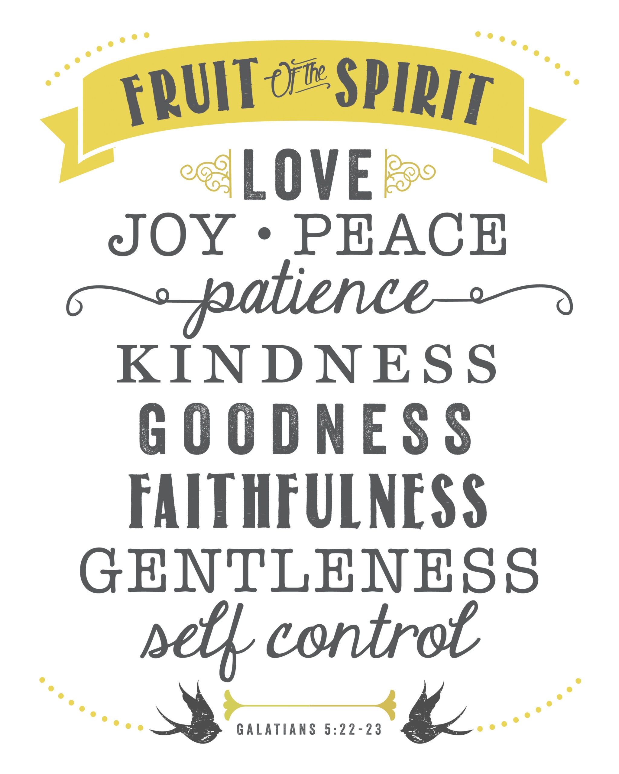 Fruits Of The Spirit Free Printables