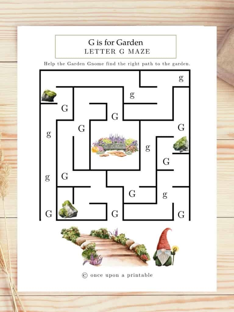 Preschool Gardening Worksheets Printable