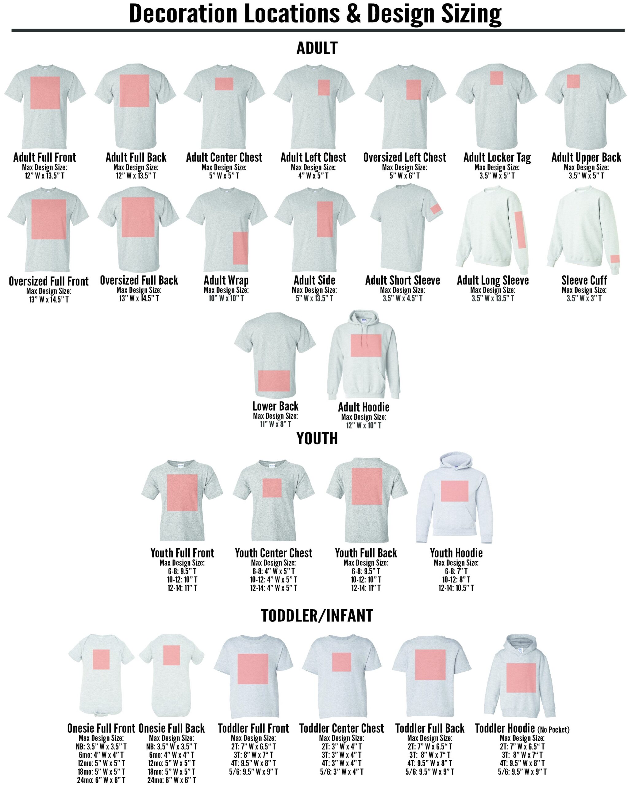 Garment amp Design Sizing RBS Activewear