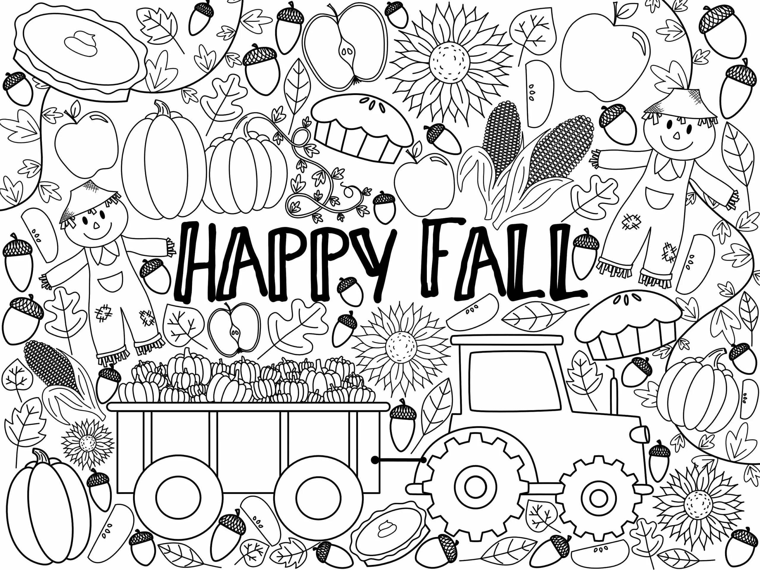 Autumn Coloring Sheet Printable