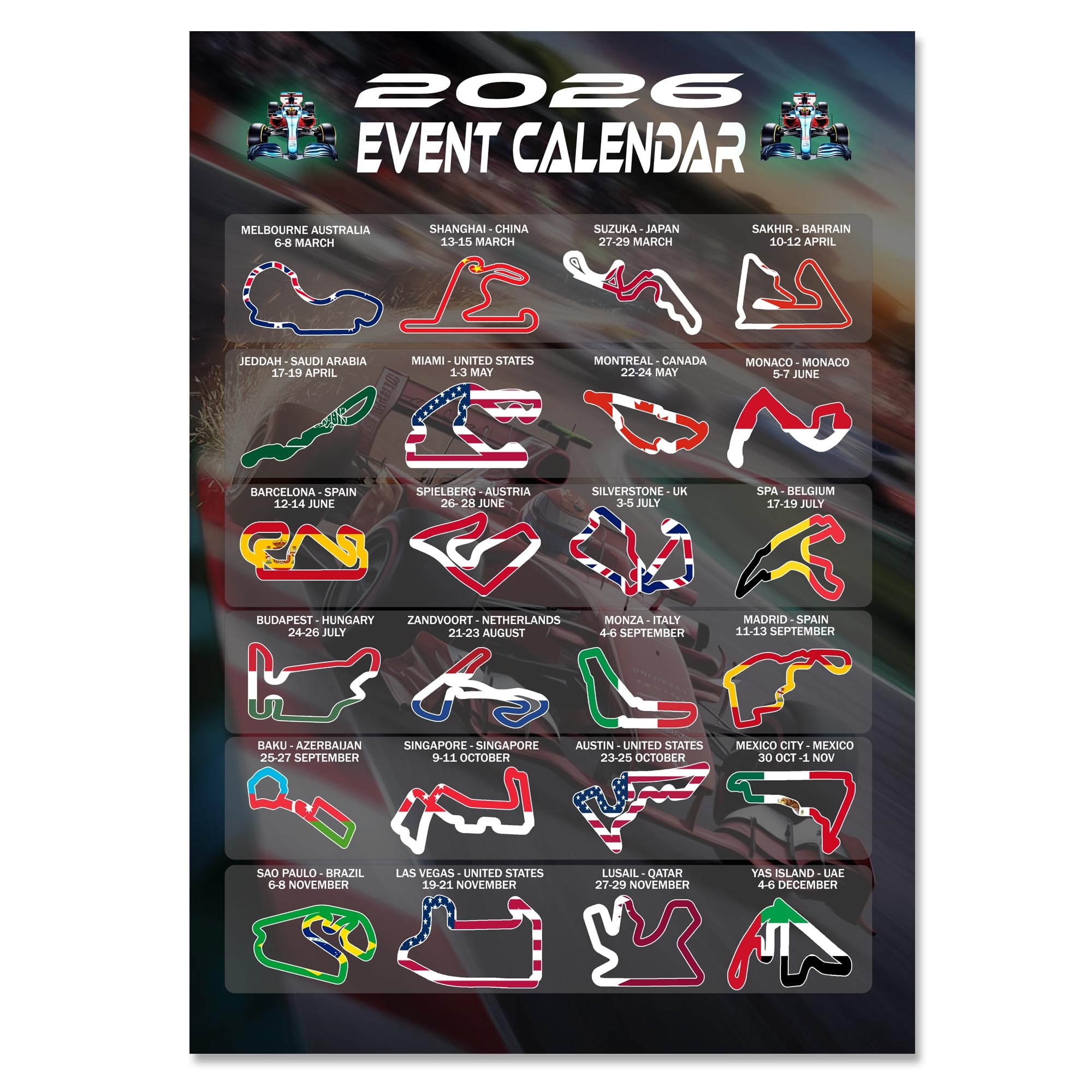 Formula 1 Schedule 2026 Printable Version
