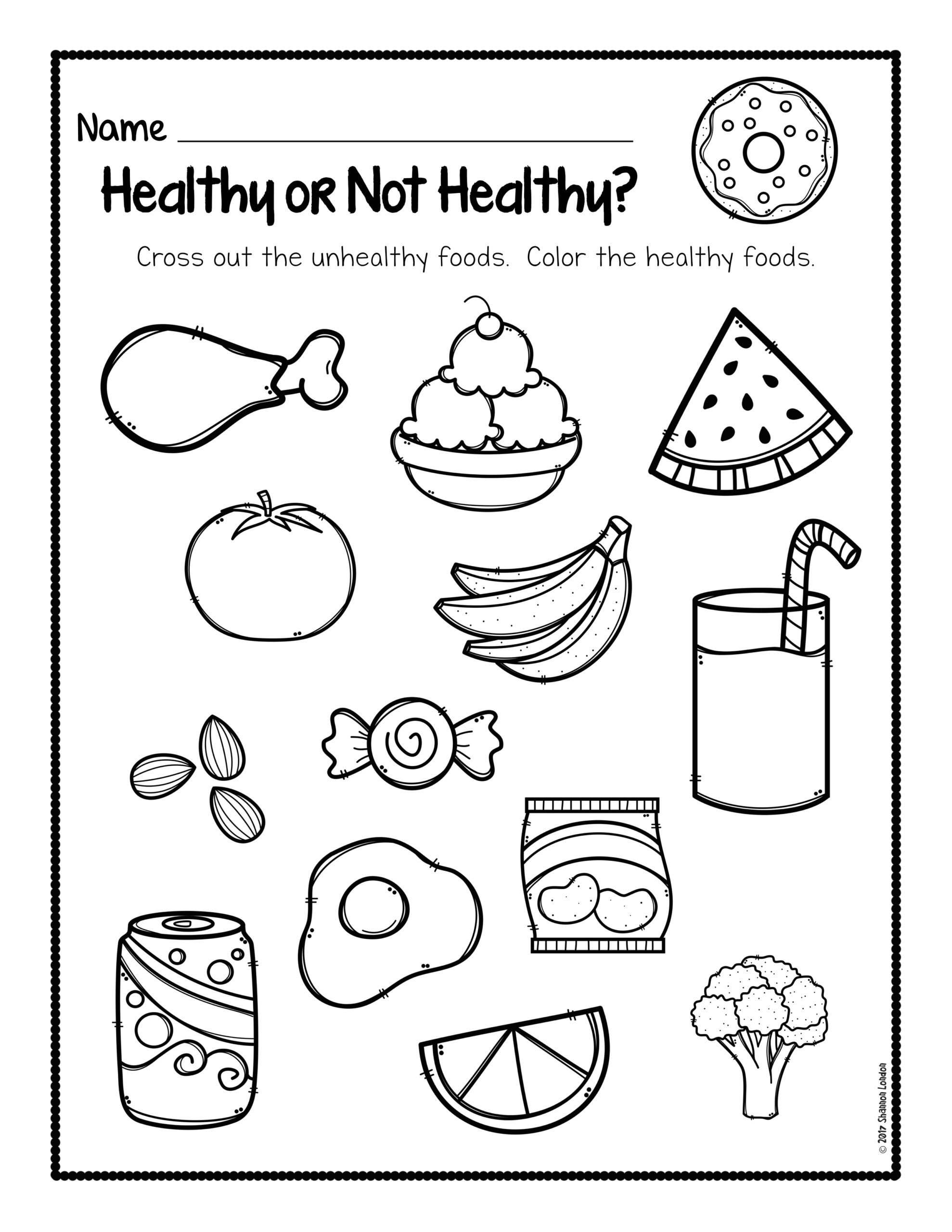 Healthy Eating Worksheets Free Printables