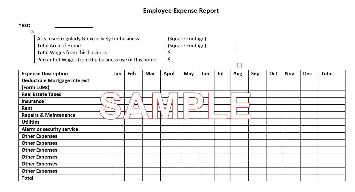 Home Office Expense Sole Proprietorship Form 8829 Fact 