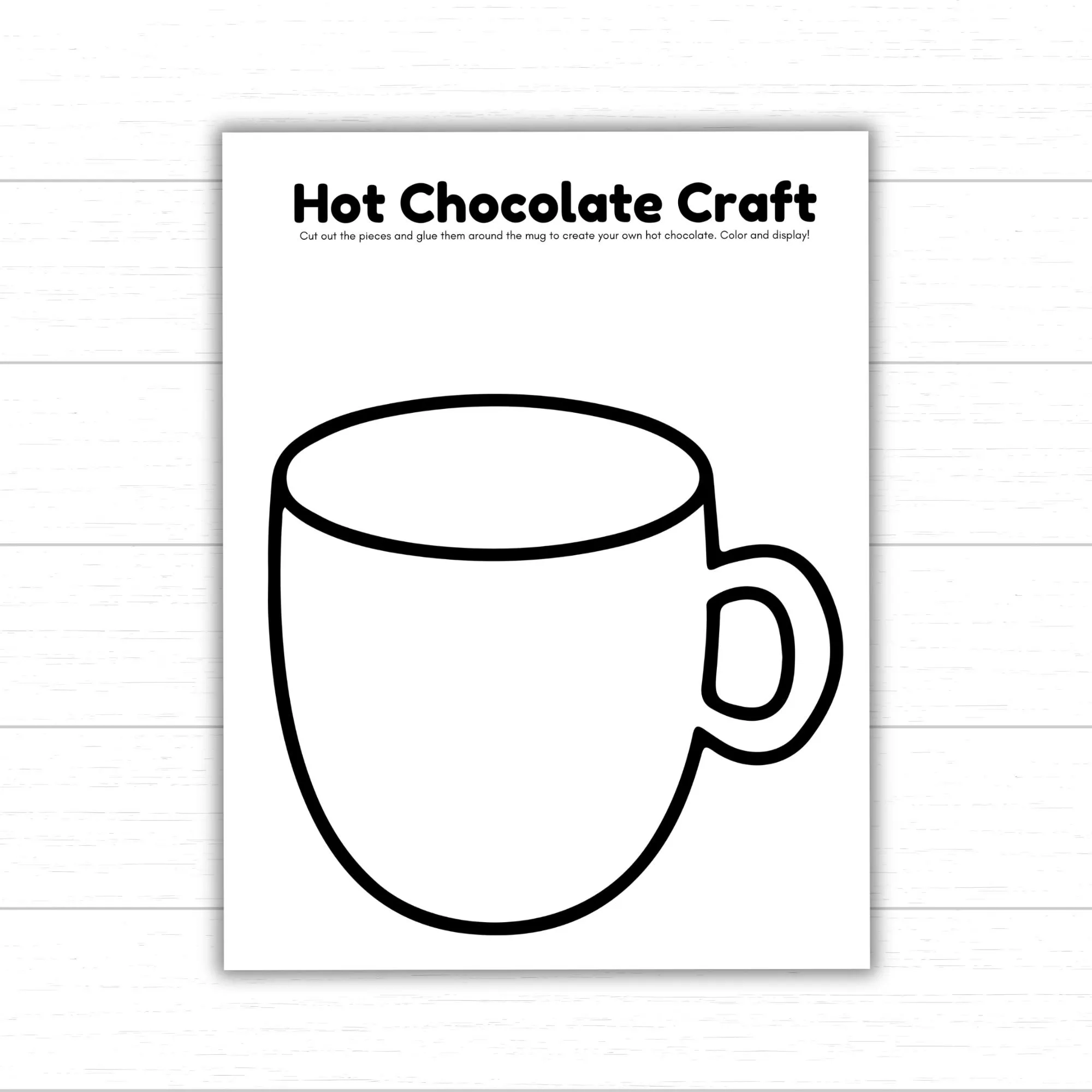 Hot Cocoa Mug Template Printable