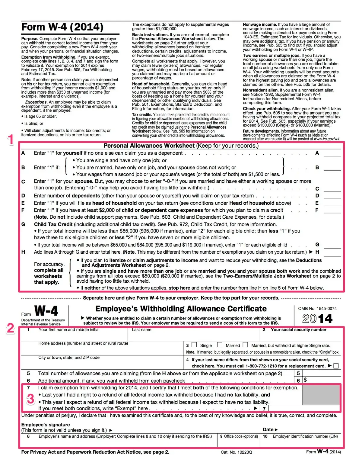How To Complete The W 4 Tax Form The Georgia Way