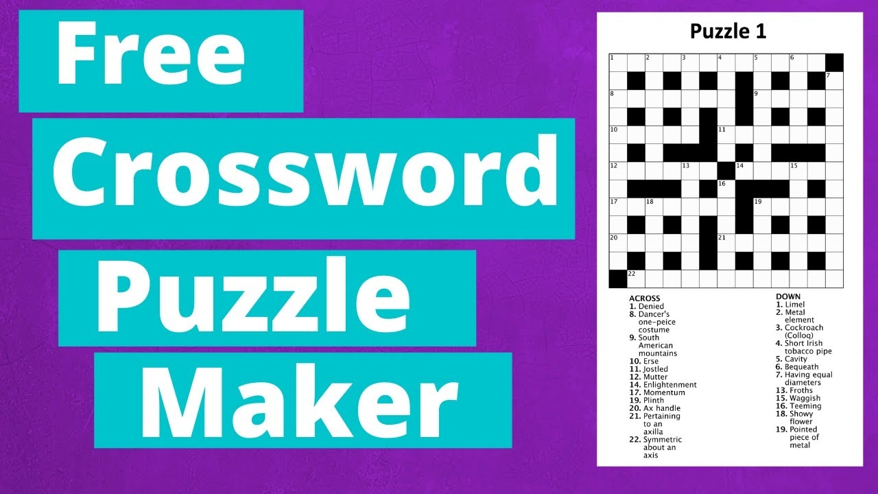 Free Crossword Puzzle Creation