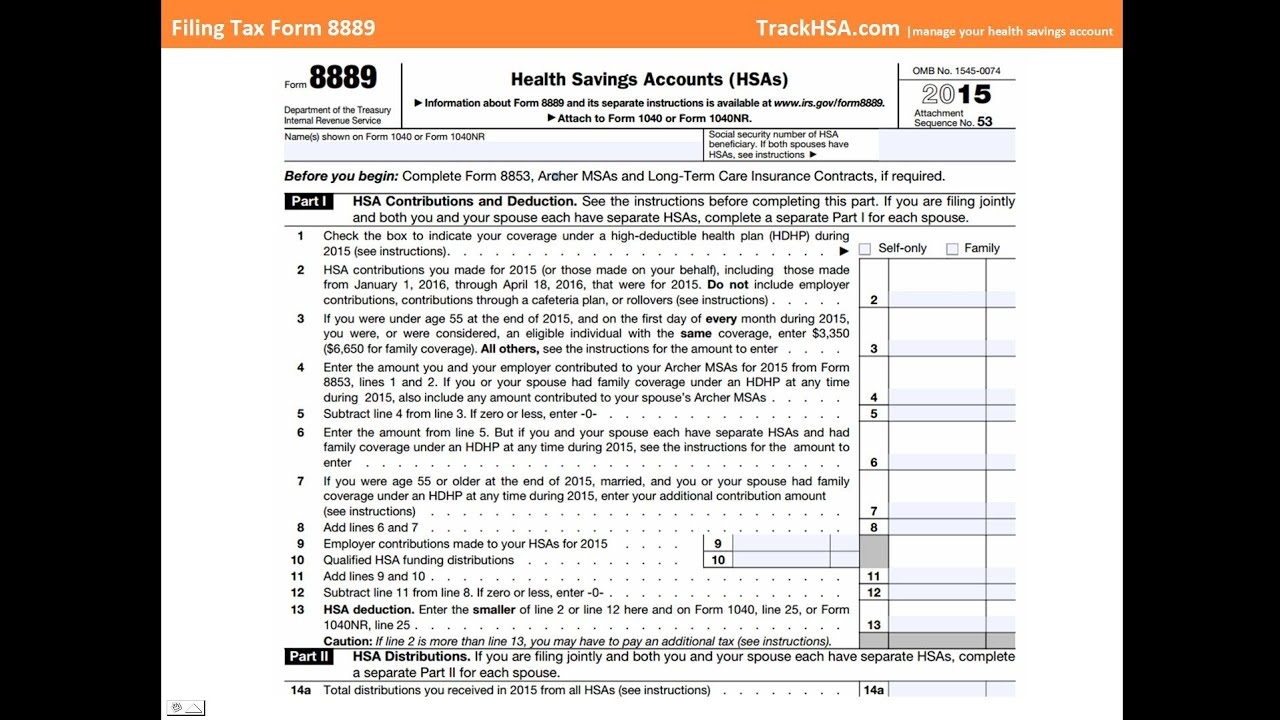 Irs Form For Hsa Contribution