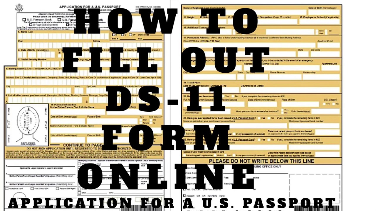 How To Fill Out DS 11 Form Online Application For A U S Passport Form Filler