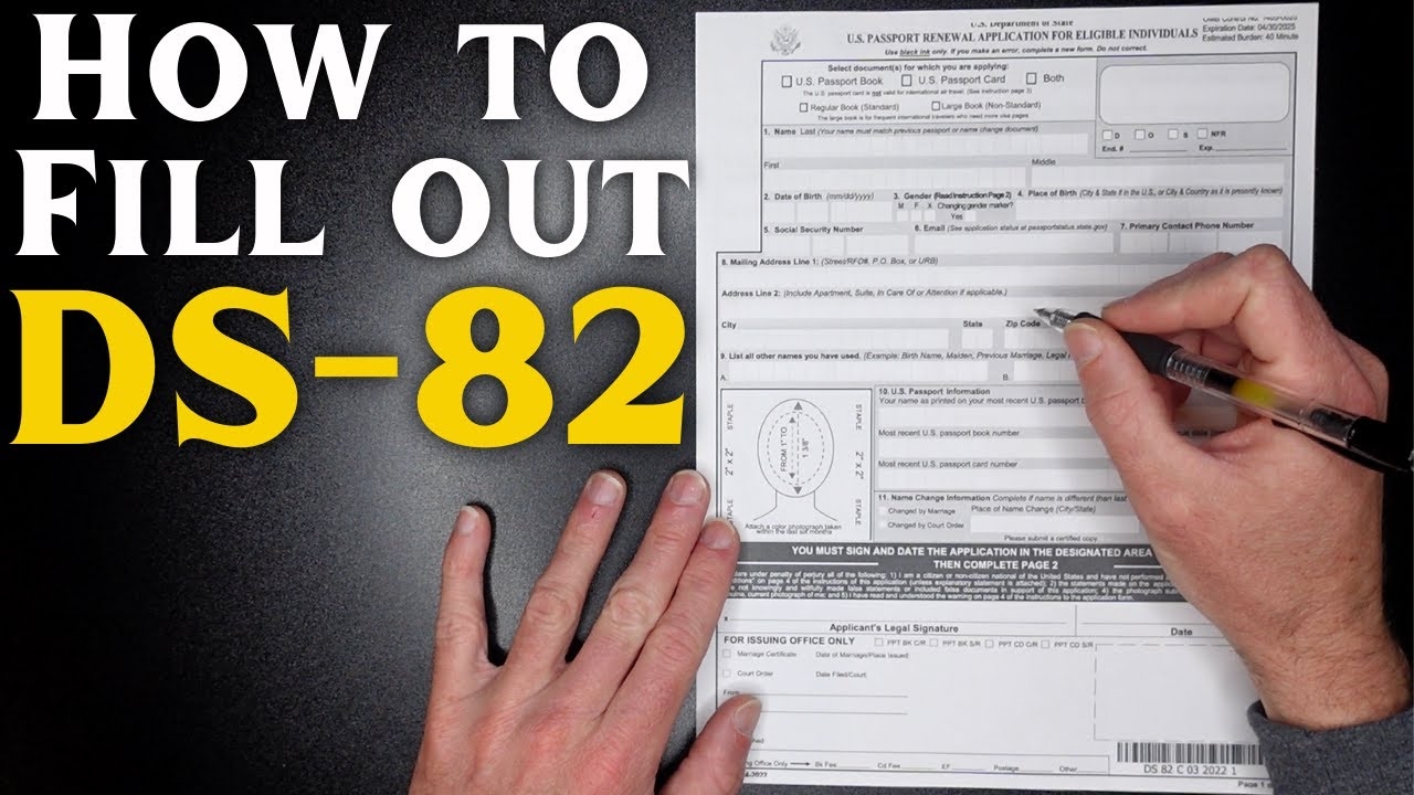 How To Fill Out Form DS 82 USA Passport Renewal Application For Eligible Individuals