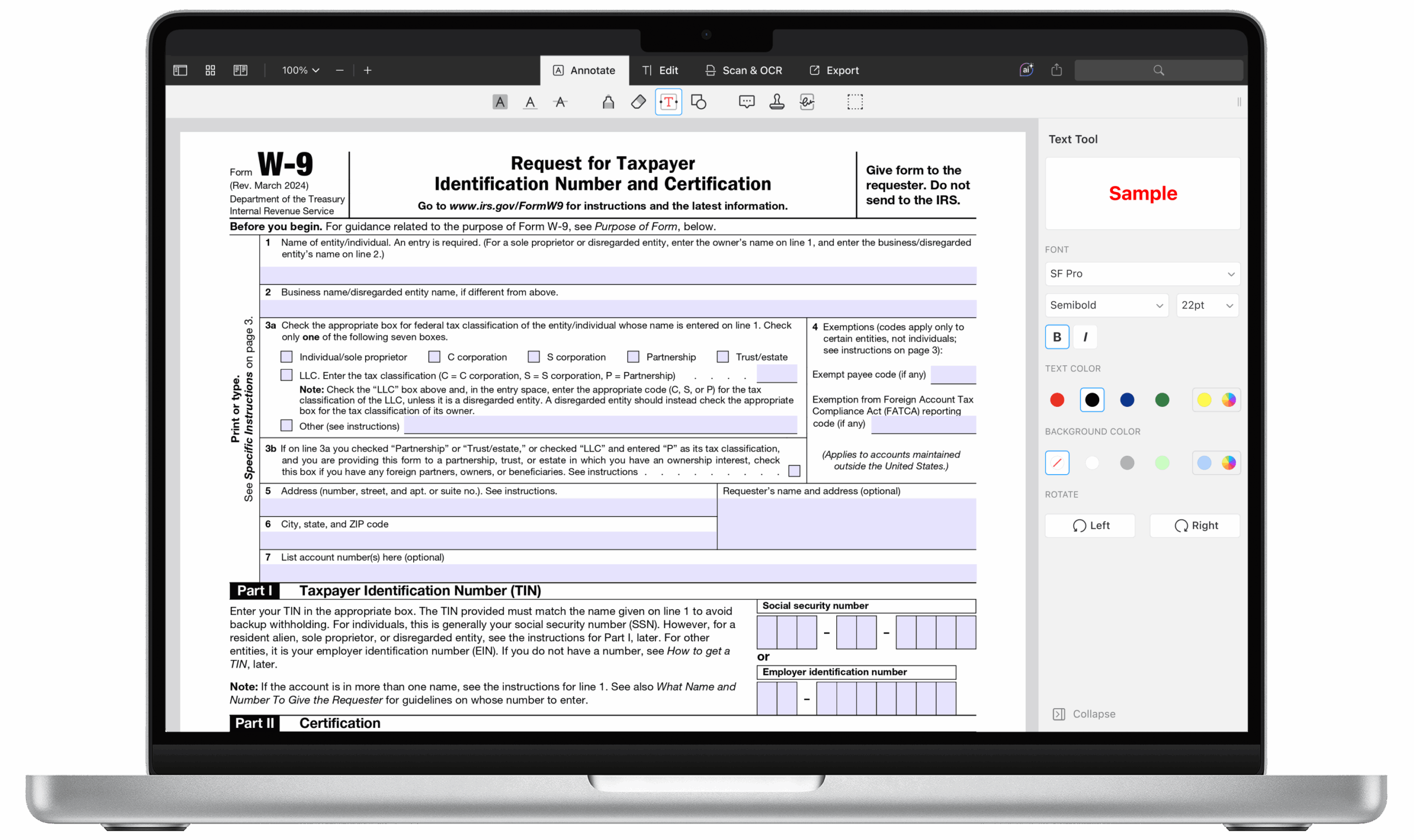 W9 Form Free Download