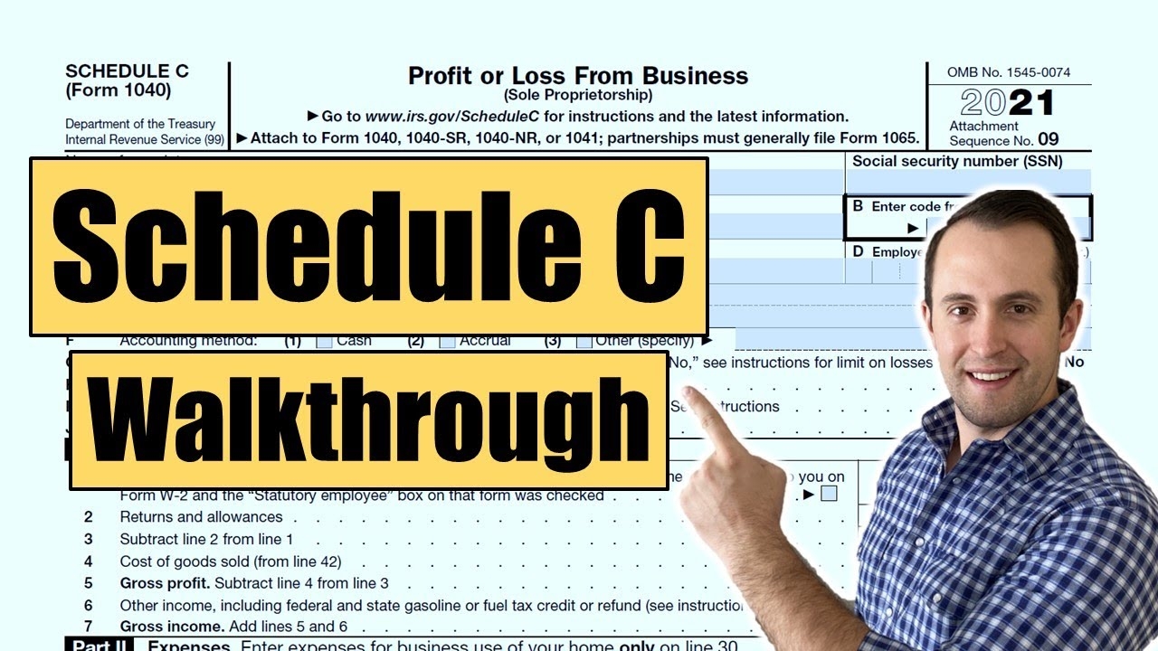 How To Fill Out Schedule C Form 1040 Sole Proprietorship Taxes