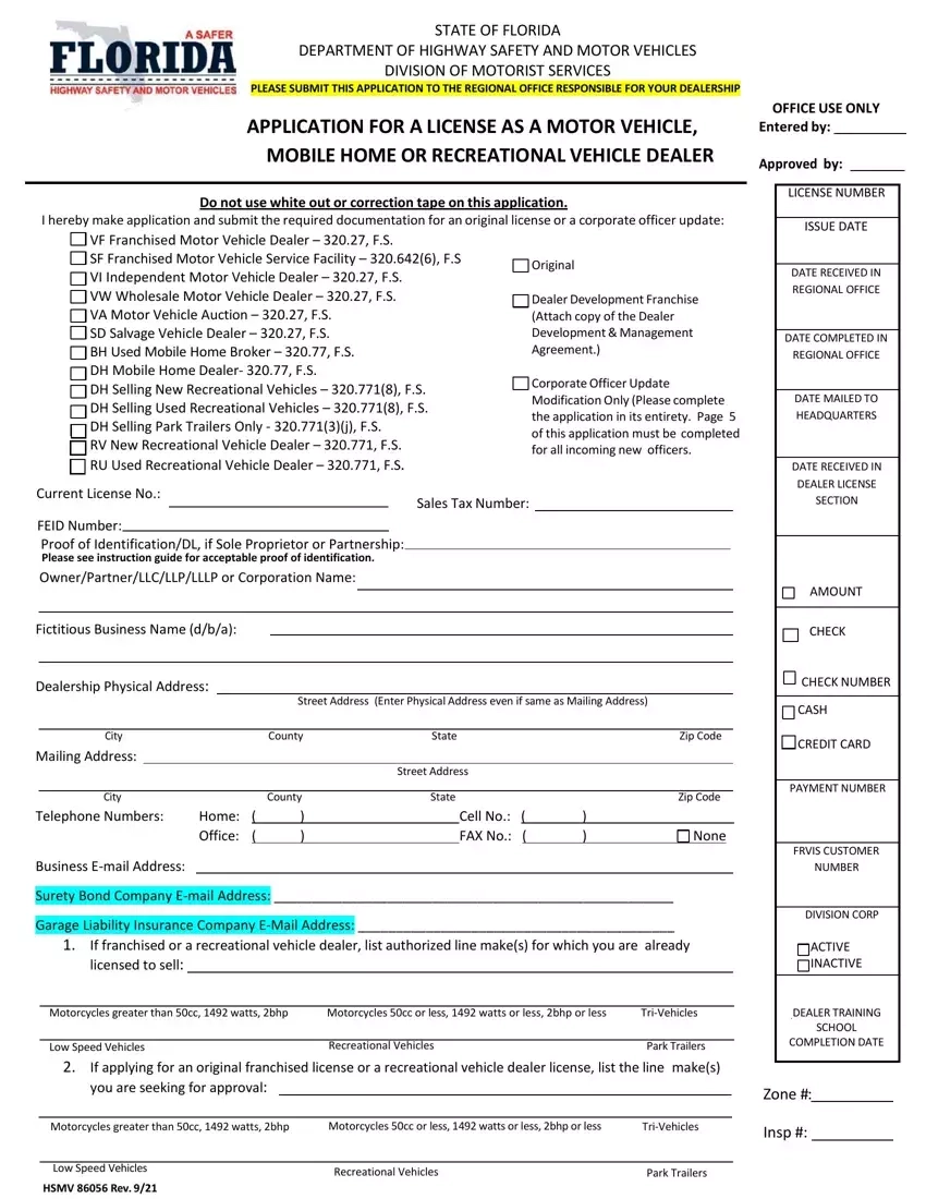 Form Hsmv 83039 Florida