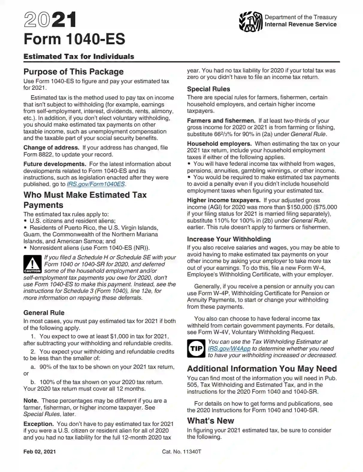 Irs Form Es 1040