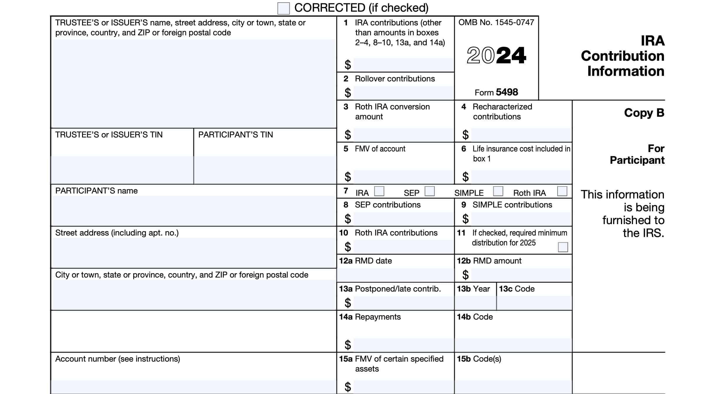 IRS Form 5498 Instructions