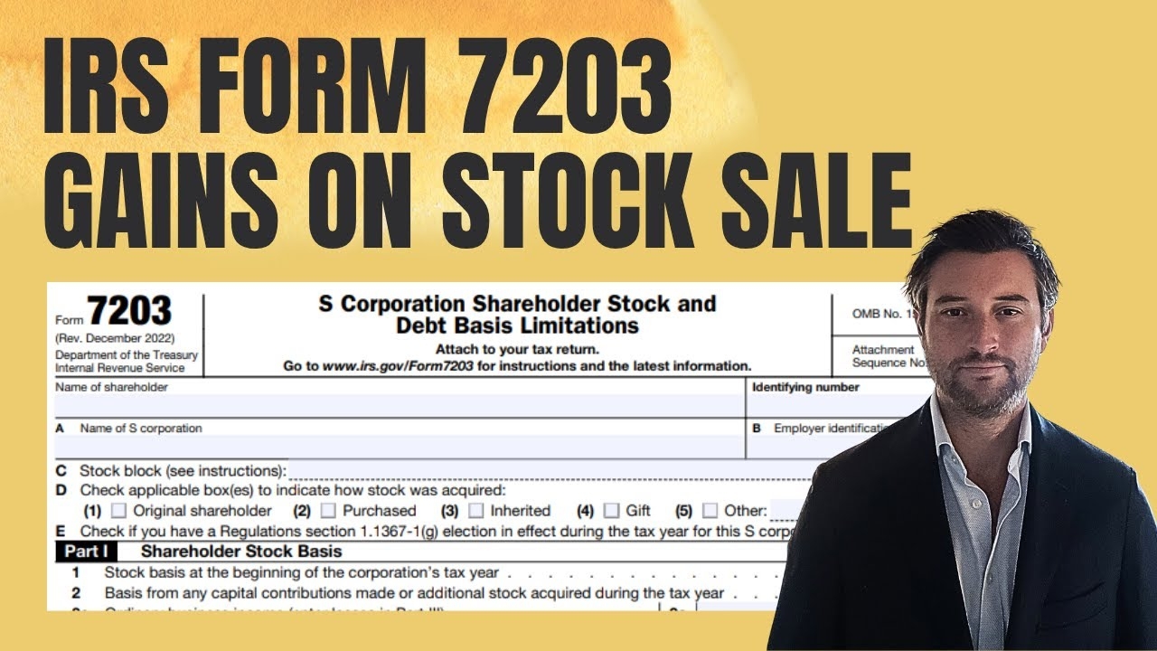 IRS Form 7203 How To Calculate Adjusted Capital Gain On Stock Sale