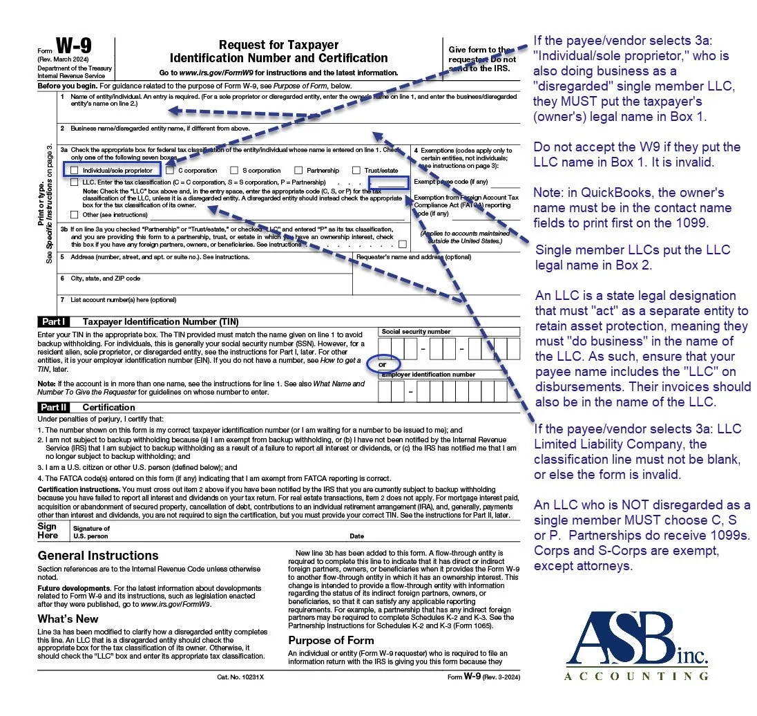 IRS Form W 9 And LLCs Is That Vendor Form W9 Valid Accounting 