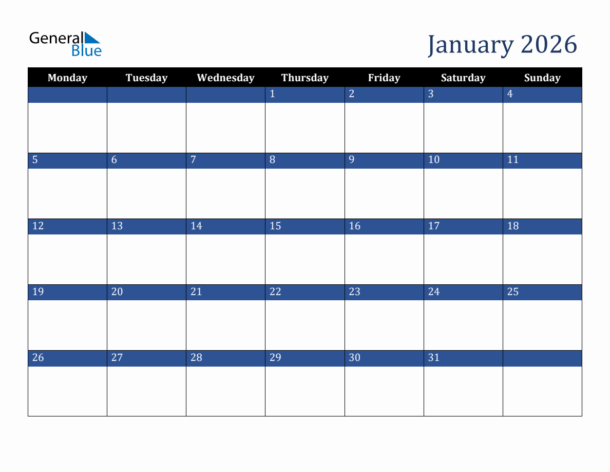 General Blue Calendar 2026