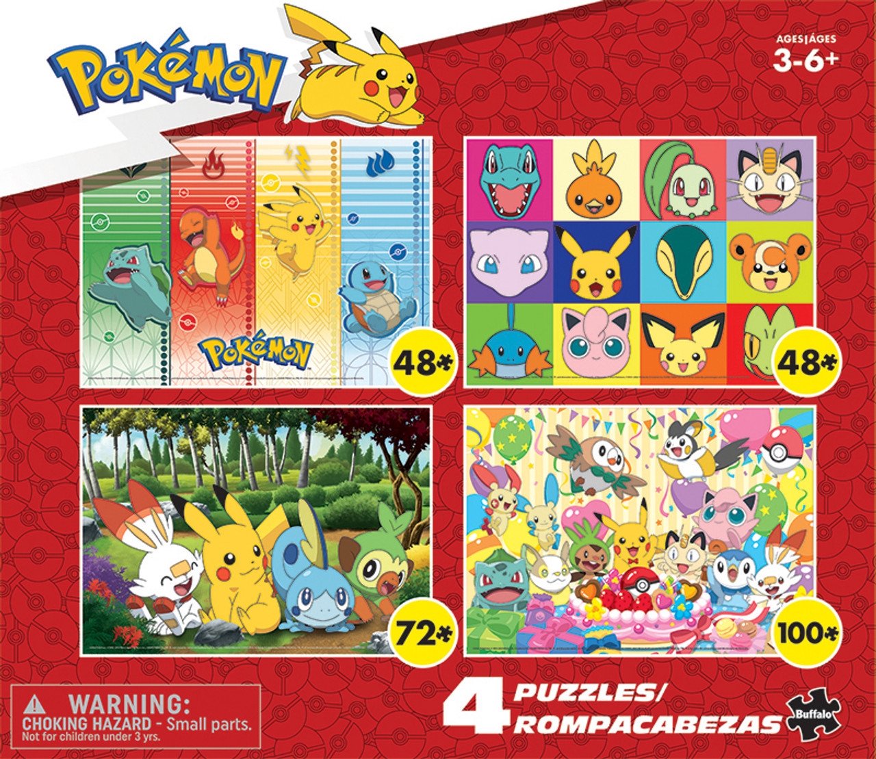 Kids Pokemon 4 X 1 Kids Multipack Puzzles 48 72 amp 100 Piece 