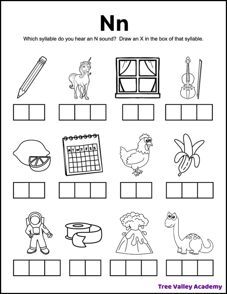Letter N Worksheets Preschool Free Printable