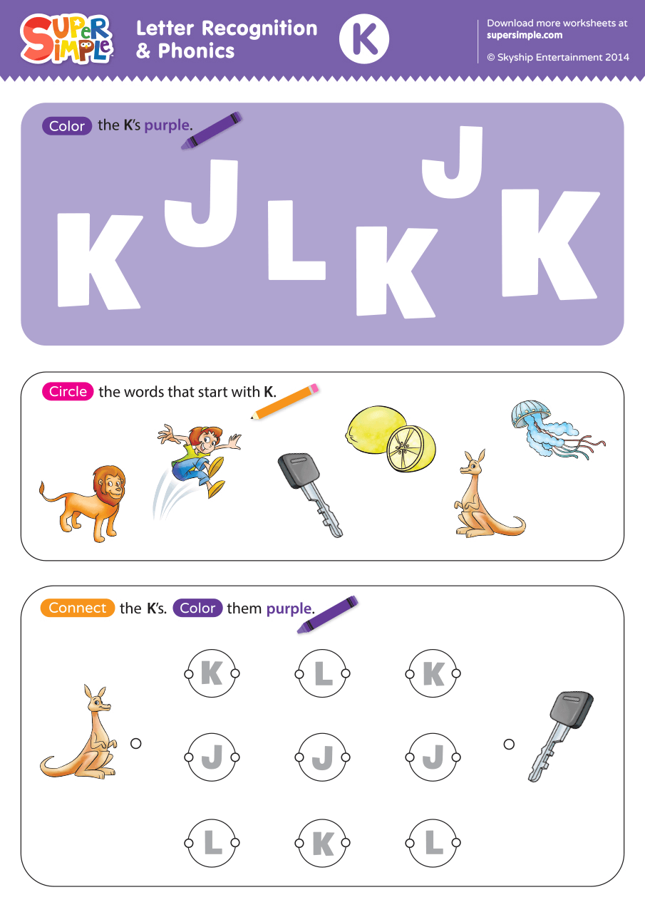 Free Printable Letter K Worksheets