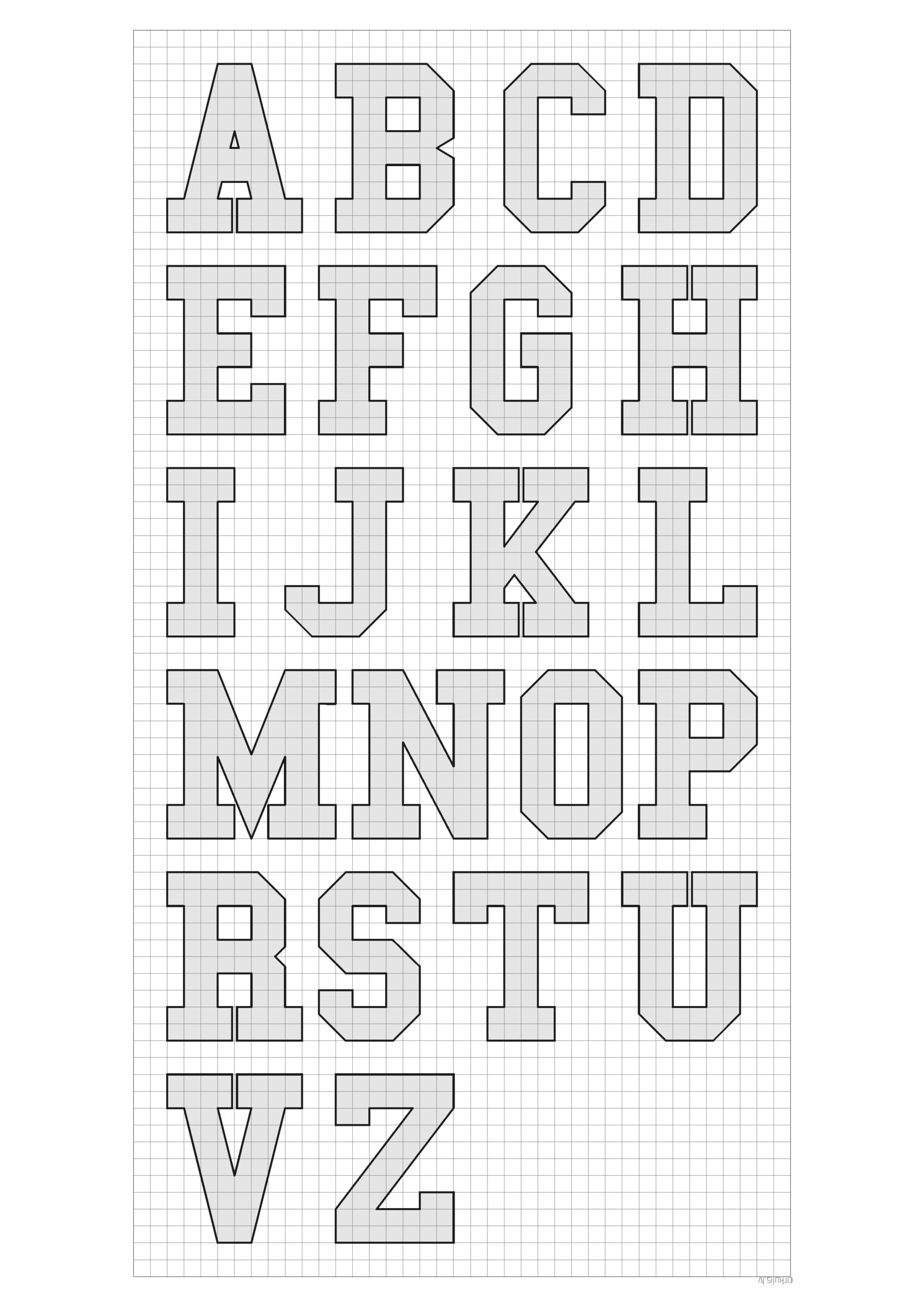 Letters On Graph Paper
