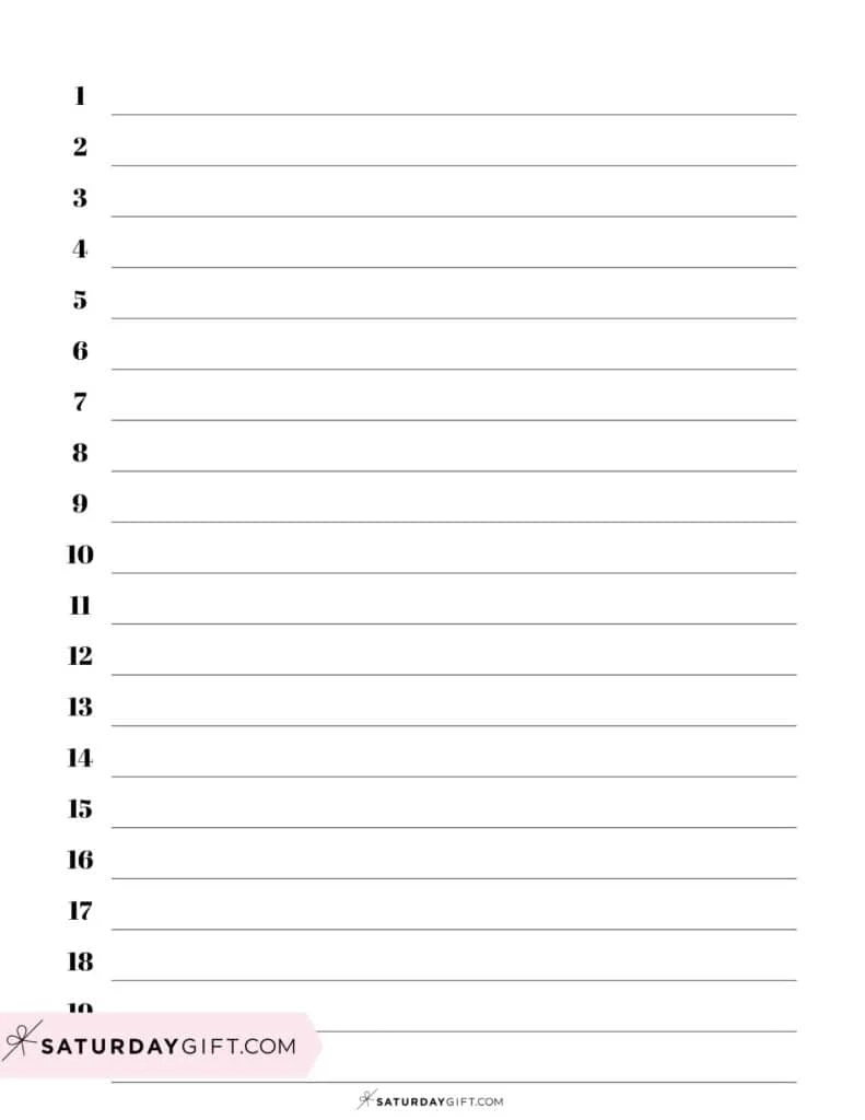 Lined Paper Printable Template