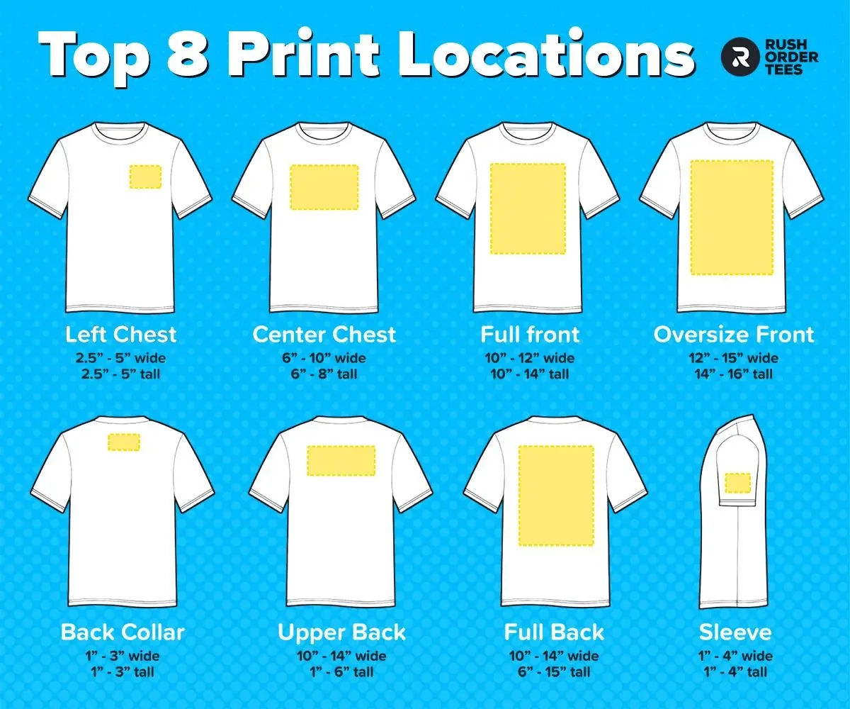 Printable T-shirt Design Size