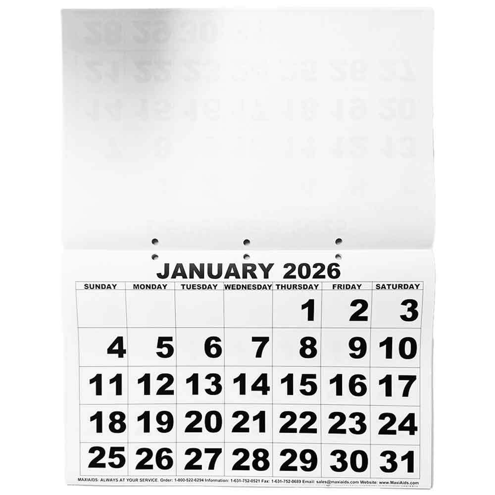 2026 Calendar Printable Large Print