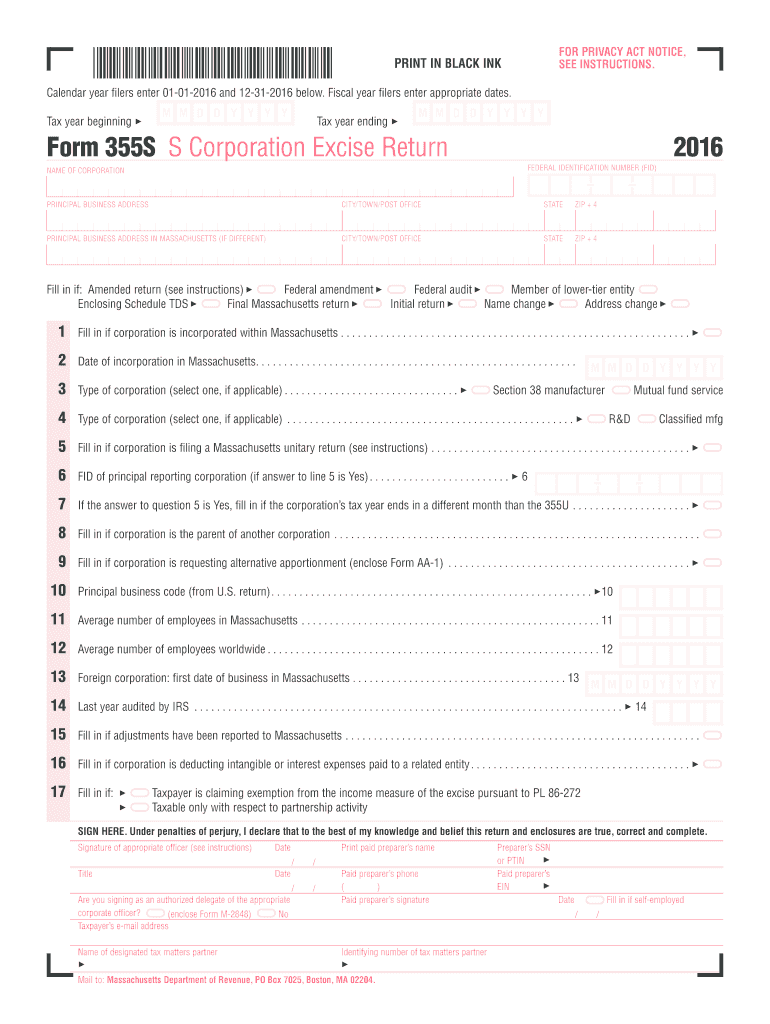 Massachusetts M-4 Form Instructions