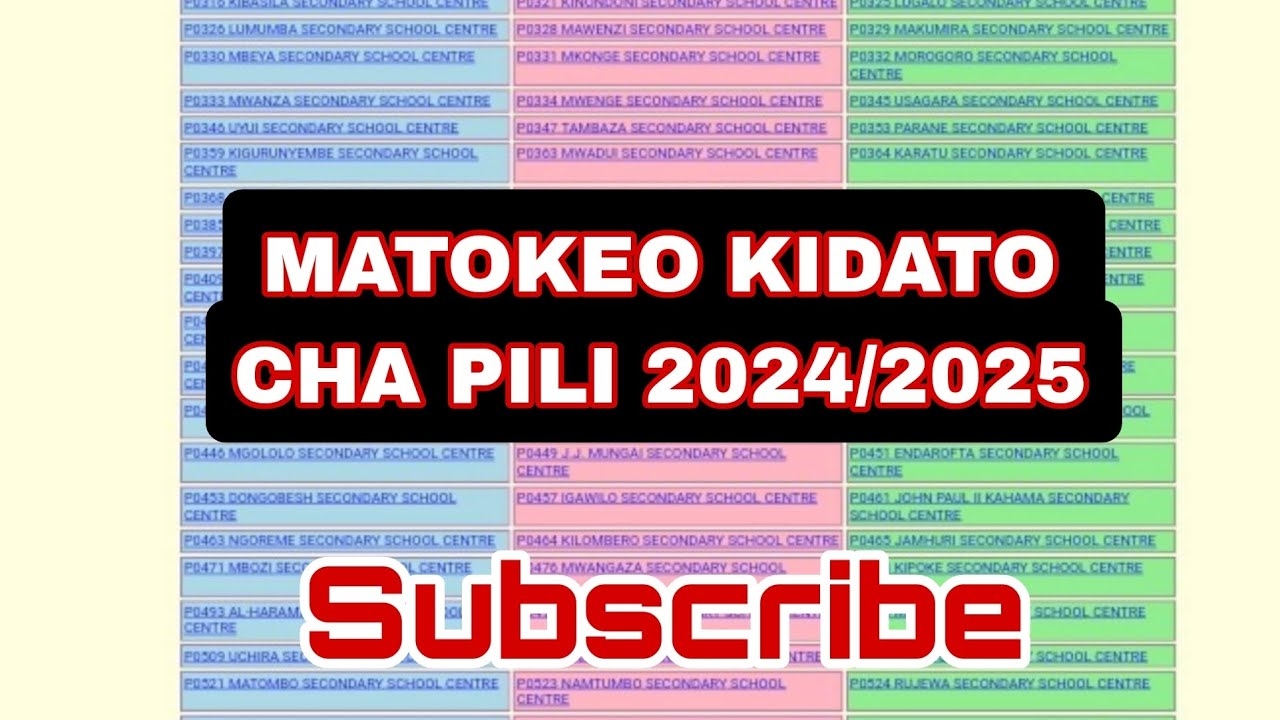 Matokeo Ya Kidato Cha Pili 2024 2025 NECTA FORM TWO RESULTS 2024 2025 NECTA